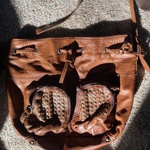 Frye!  Beautiful leather Frye cross body or shoulder sack